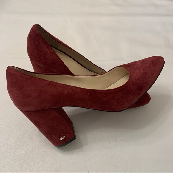 Cole Haan Grand OS Pump Suede Raspberry Heel Size 10B - Picture 2 of 6